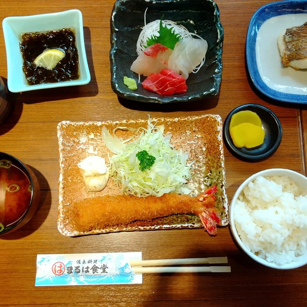 ユーザーが投稿したさざ波コースの写真 - 実際訪問したユーザーが直接撮影して投稿した栄魚介 / 海鮮料理まるは食堂 ラシック店の写真