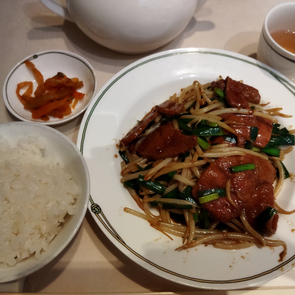 ユーザーが投稿したランチ レバニラ炒めの写真 - 実際訪問したユーザーが直接撮影して投稿した芝中華料理中国飯店 三田の写真