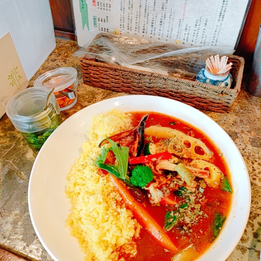 ユーザーが投稿したチキン野菜カレーの写真 - 実際訪問したユーザーが直接撮影して投稿した中原町カレーぽか羅の写真