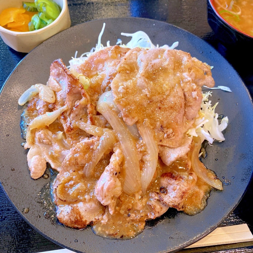 ユーザーが投稿した(野)生姜焼定食の写真 - 実際訪問したユーザーが直接撮影して投稿した清水定食屋野郎めし 東大和店の写真
