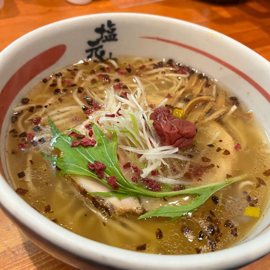 ユーザーが投稿した梅塩ラーメンの写真 - 実際訪問したユーザーが直接撮影して投稿した甲田ラーメン専門店富田林 塩元帥の写真