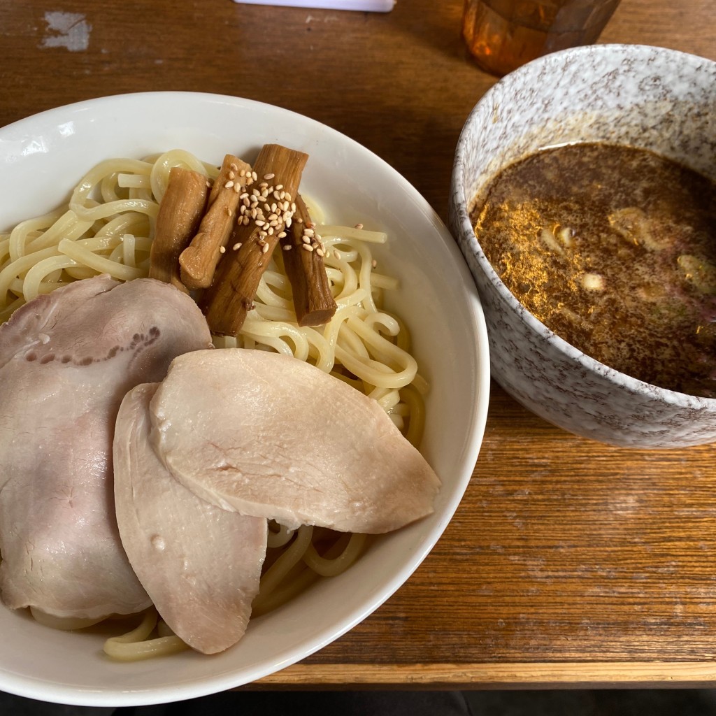 おうぇいさんさんが投稿した入間川ラーメン / つけ麺のお店濃厚つけ麺茜堂/ナナヒキノコブタルートジュウロクサヤマテンの写真