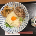 牛肉ごぼう天ぶっかけうどん - 実際訪問したユーザーが直接撮影して投稿した広芝町うどん朝練りうどん 讃岐 にし川の写真のメニュー情報