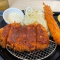 ロースかつ&海老フライ定食 - 実際訪問したユーザーが直接撮影して投稿した上植野町とんかつ松のや 向日町店の写真のメニュー情報