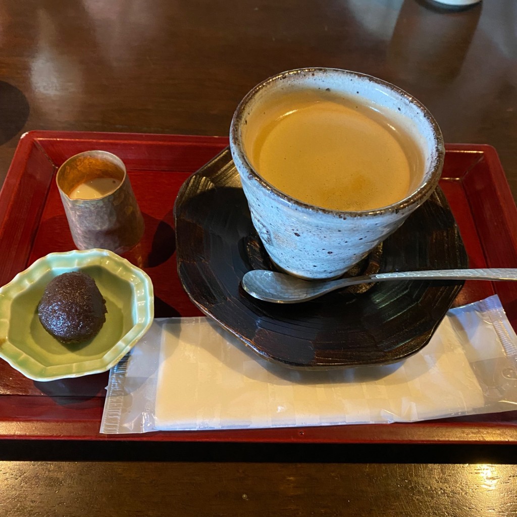 ユーザーが投稿したあんコーヒーの写真 - 実際訪問したユーザーが直接撮影して投稿した宮内町スイーツたねや 日牟禮茶屋の写真