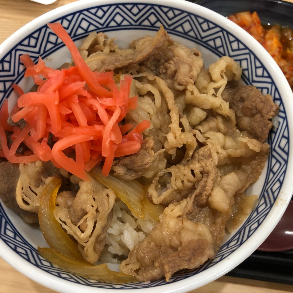 ユーザーが投稿した牛丼の写真 - 実際訪問したユーザーが直接撮影して投稿した伊敷牛丼吉野家 鹿児島伊敷店の写真