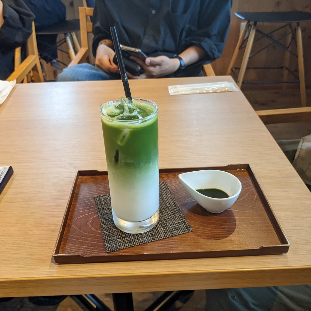 ユーザーが投稿した抹茶ラテの写真 - 実際訪問したユーザーが直接撮影して投稿した白栖カフェ天空カフェの写真