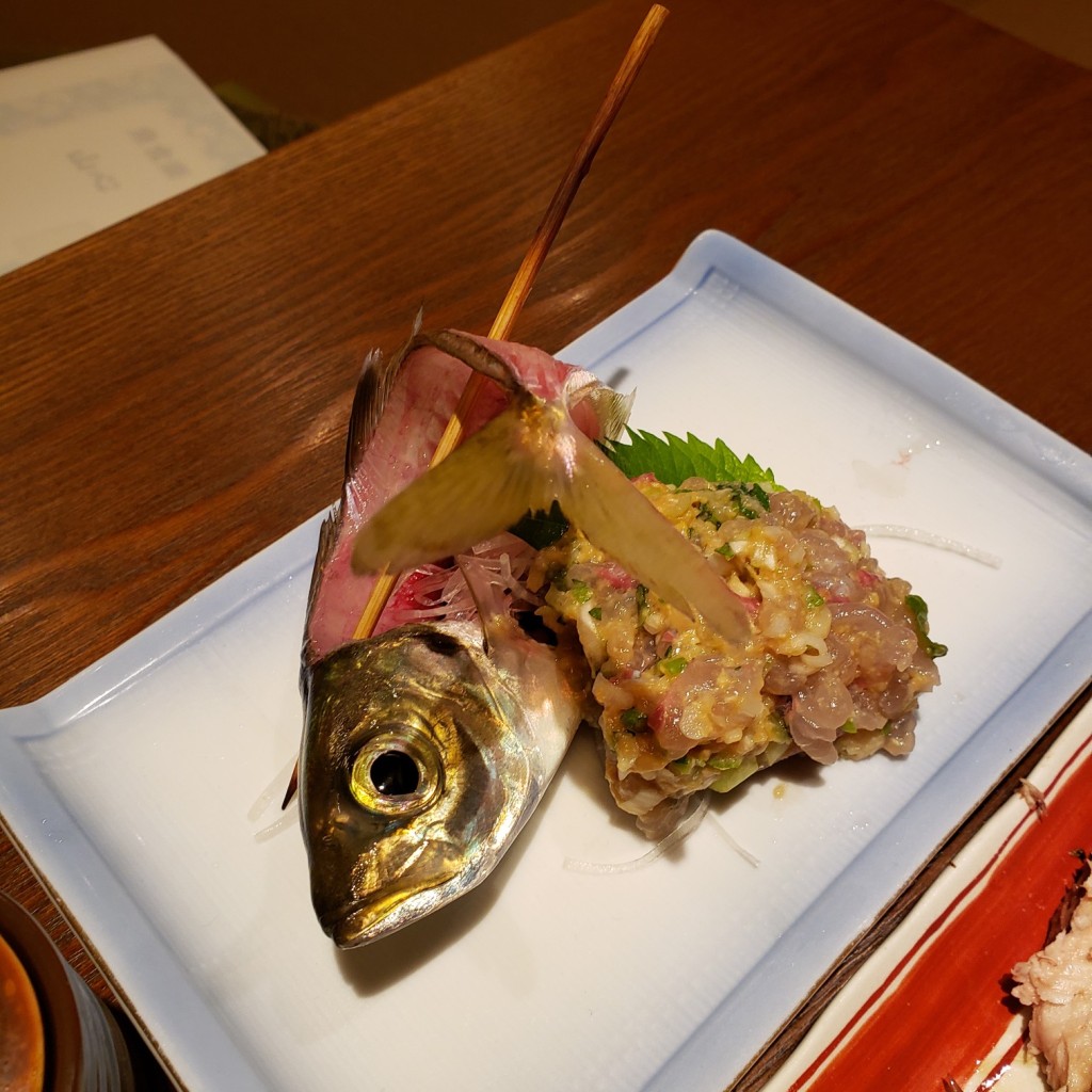 ユーザーが投稿したアジのなめろうの写真 - 実際訪問したユーザーが直接撮影して投稿した高萩町居酒屋魚食楽 山心の写真