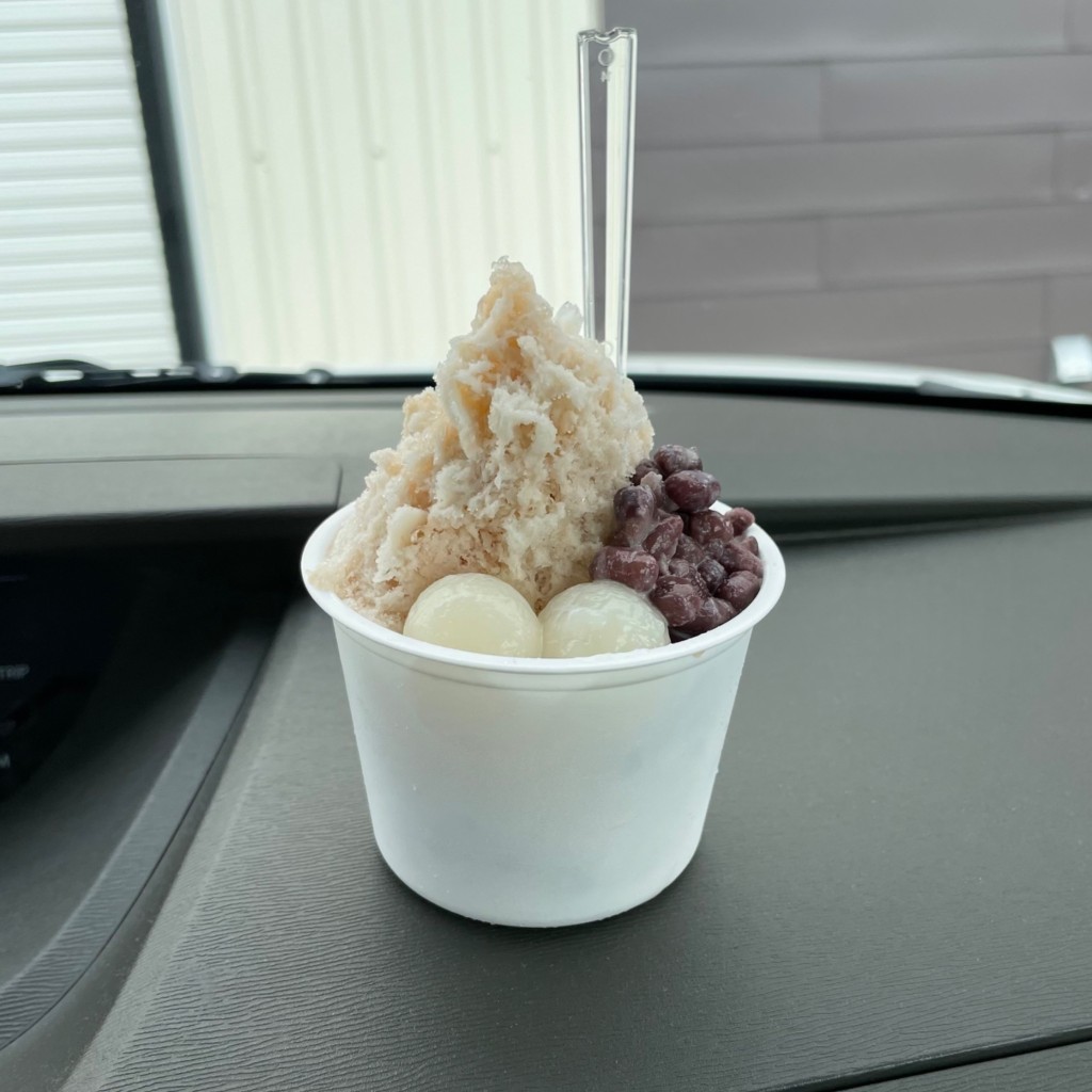 ユーザーが投稿した小豆茶練乳かき氷の写真 - 実際訪問したユーザーが直接撮影して投稿した米湊スイーツan'patisserie七日の写真