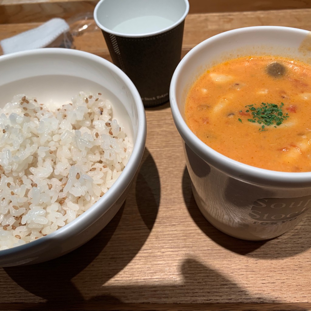 ユーザーが投稿したトマトシチューの写真 - 実際訪問したユーザーが直接撮影して投稿した宮町洋食スープストック東京 ぷらりと京王府中店の写真