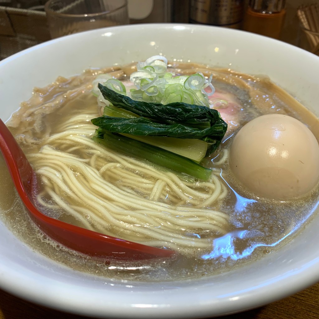 ユーザーが投稿した煮玉子中華蕎麦(醤油)の写真 - 実際訪問したユーザーが直接撮影して投稿した松山ラーメン専門店中華そばや 和凡の写真