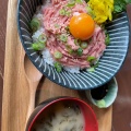 目肉のネギトロ丼 - 実際訪問したユーザーが直接撮影して投稿した居酒屋本マグロと島ごはん PANARI 京都河原町三条の写真のメニュー情報