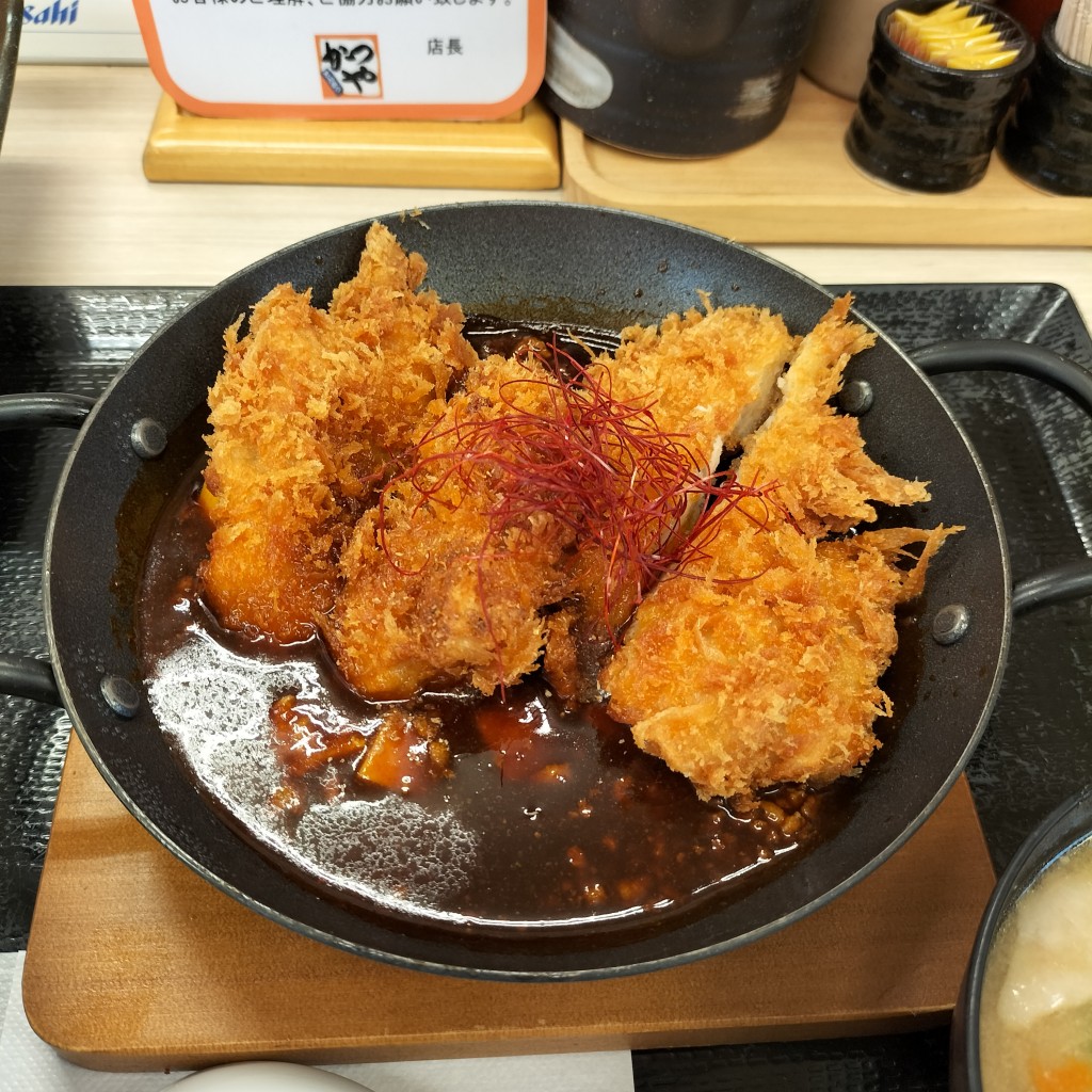 ユーザーが投稿した麻婆チキンカツ定食の写真 - 実際訪問したユーザーが直接撮影して投稿した八幡とんかつかつや 多賀城店の写真