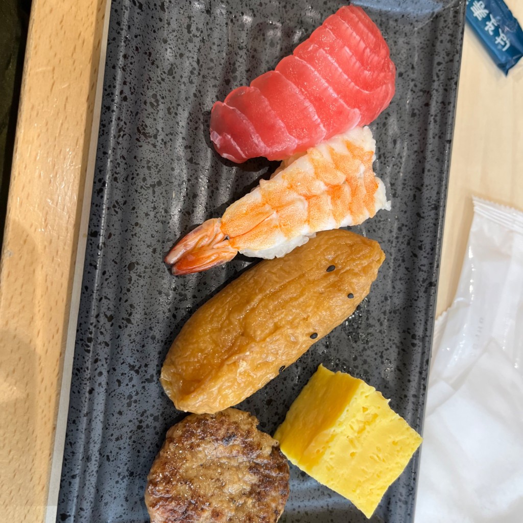 ユーザーが投稿したハマッコ寿司セット380の写真 - 実際訪問したユーザーが直接撮影して投稿した海神町西回転寿司はま寿司 船橋海神店の写真