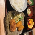 カキフライ&牡蠣クリームコロッケ定食 - 実際訪問したユーザーが直接撮影して投稿した谷町居酒屋旬鮮 黒豚 へぎそば 大阪 然の写真のメニュー情報
