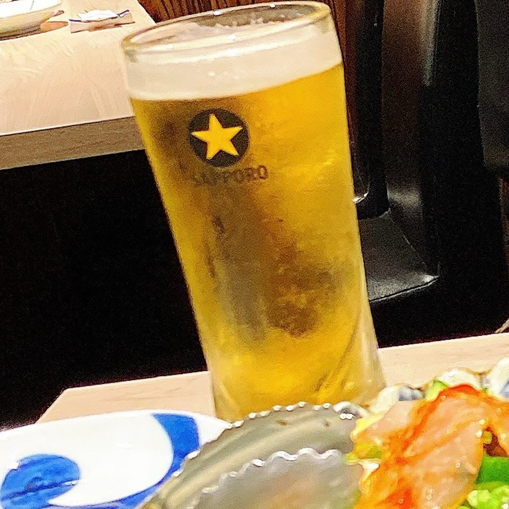 ユーザーが投稿した生ビールの写真 - 実際訪問したユーザーが直接撮影して投稿した富岡居酒屋大衆酒場 深川商店の写真
