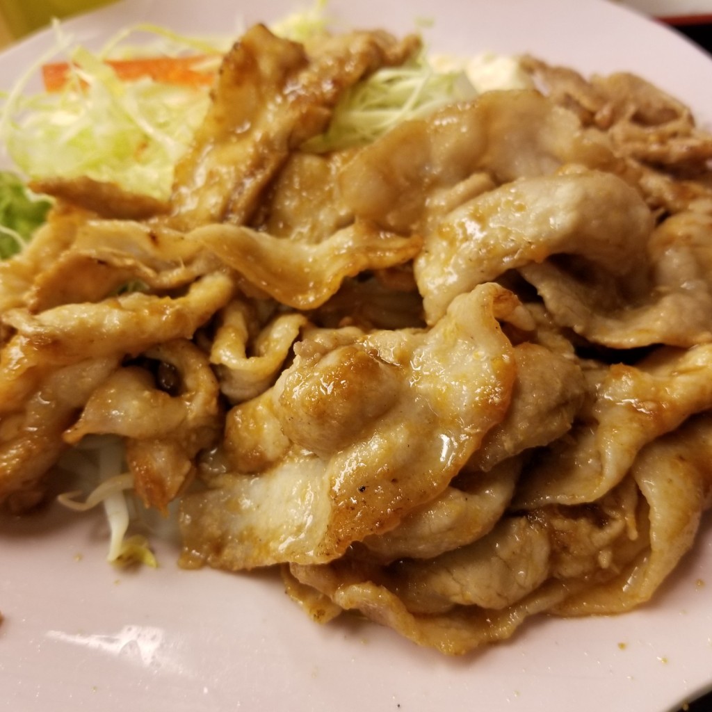 ユーザーが投稿した生姜焼定食の写真 - 実際訪問したユーザーが直接撮影して投稿した伊香保町伊香保定食屋黄金の湯館 レストランの写真