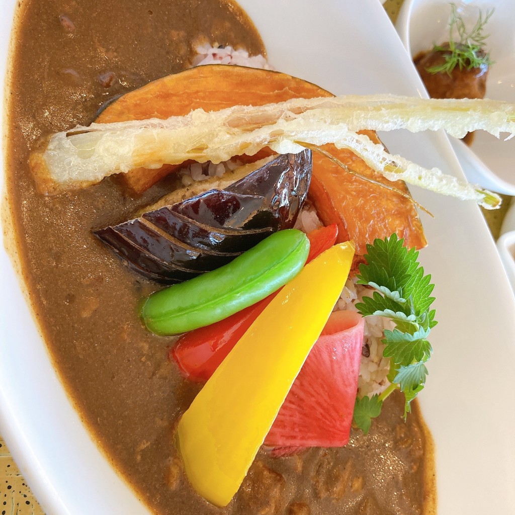 ユーザーが投稿したカレーの写真 - 実際訪問したユーザーが直接撮影して投稿した福山町福山創作料理黒酢レストラン「黒酢の郷 桷志田」の写真