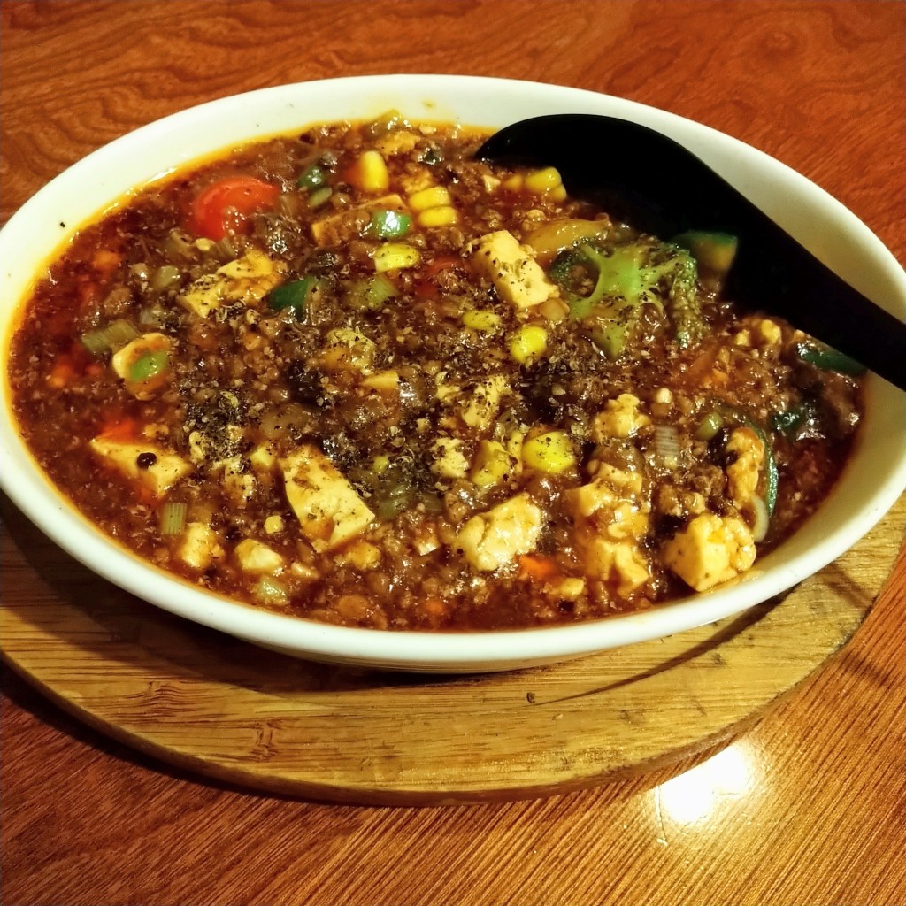 ユーザーが投稿した夏野菜の麻婆豆腐の写真 - 実際訪問したユーザーが直接撮影して投稿した北二十八条東中華料理菜根譚の写真
