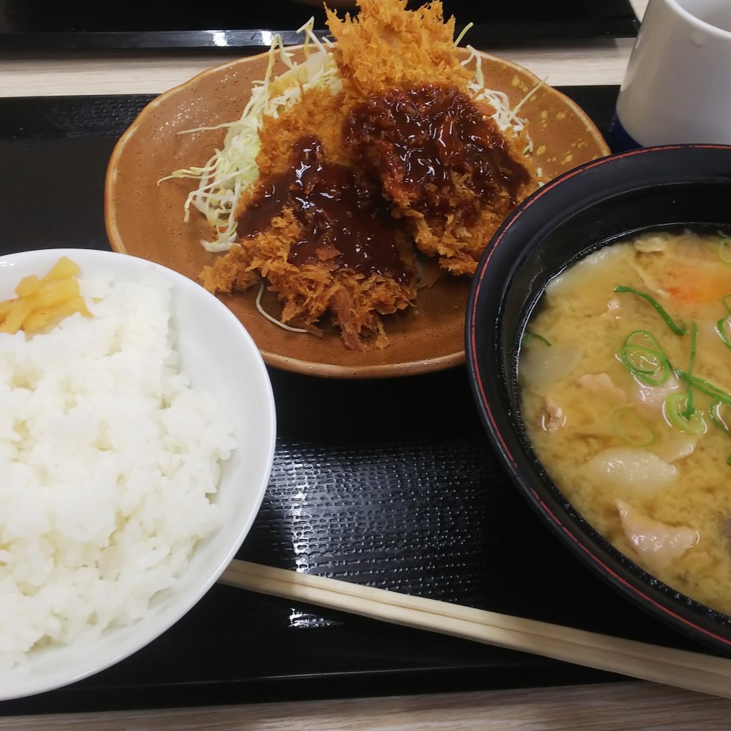 ユーザーが投稿したとん汁定食の写真 - 実際訪問したユーザーが直接撮影して投稿した毛利町とんかつかつや 京都新堀川店の写真