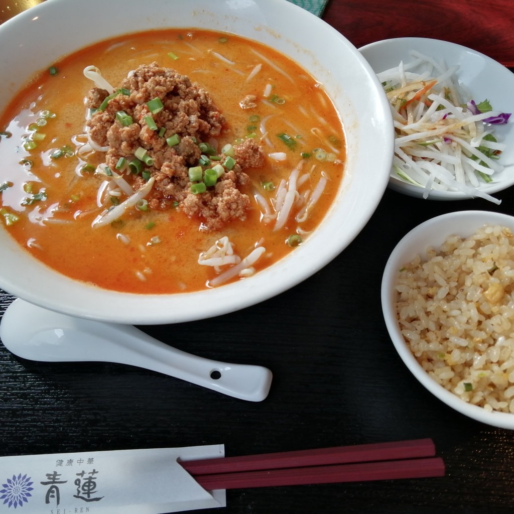 ユーザーが投稿したC定食セットの写真 - 実際訪問したユーザーが直接撮影して投稿したみなとみらい中華料理健康中華 青蓮 みなとみらい店の写真