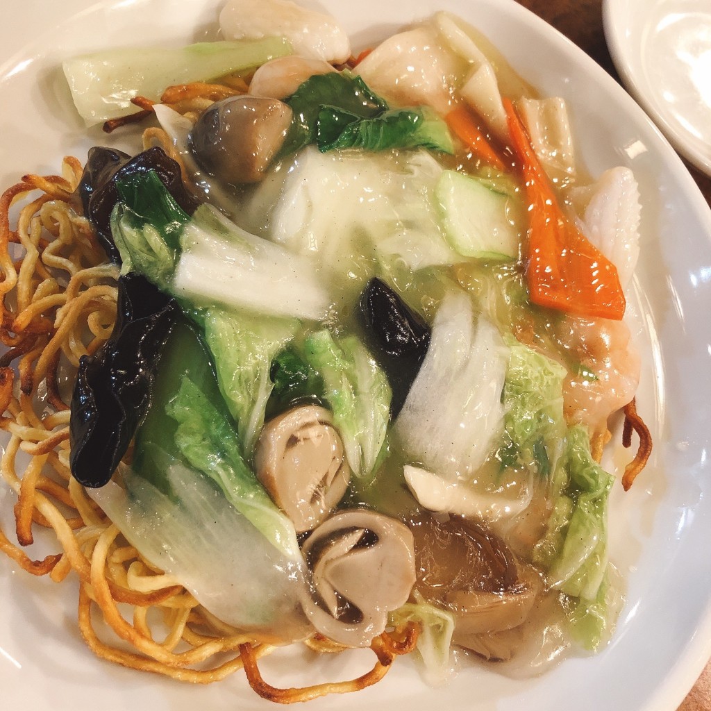 ユーザーが投稿した海鮮五目焼きそばの写真 - 実際訪問したユーザーが直接撮影して投稿した栄町通中華料理福龍菜館の写真