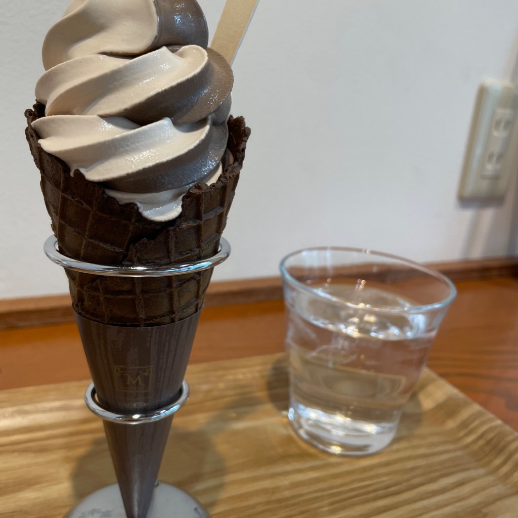 ユーザーが投稿したソフトクリームの写真 - 実際訪問したユーザーが直接撮影して投稿した奥沢チョコレートマジドゥショコラ 自由が丘の写真