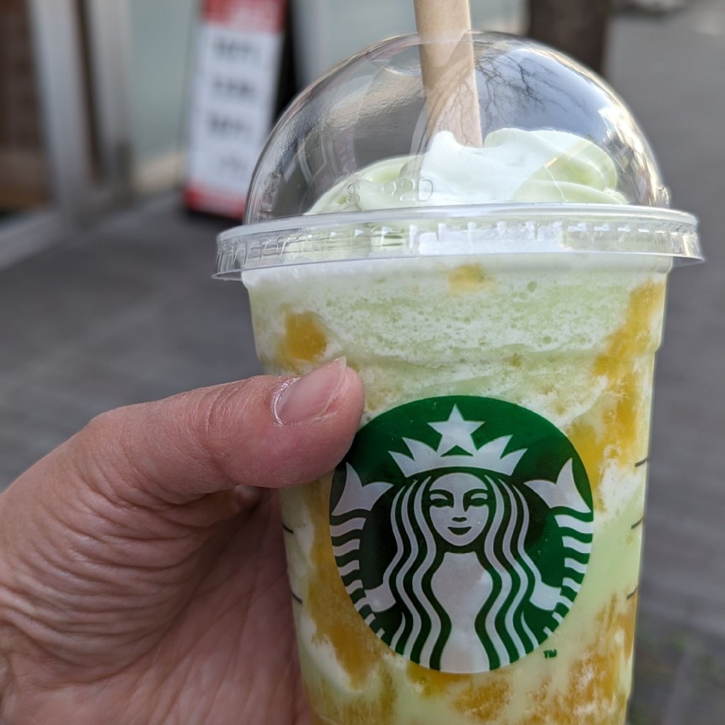 ユーザーが投稿したT The メロン of メロン フラペチーノの写真 - 実際訪問したユーザーが直接撮影して投稿した中町カフェスターバックスコーヒー 本厚木店の写真