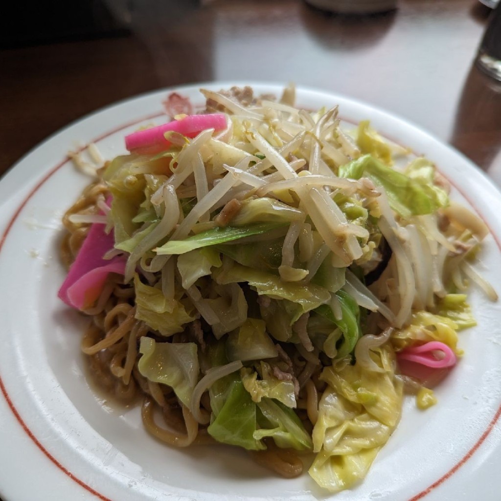 ユーザーが投稿した皿太麺の写真 - 実際訪問したユーザーが直接撮影して投稿した平野町中華料理中華菜館 宝来軒の写真