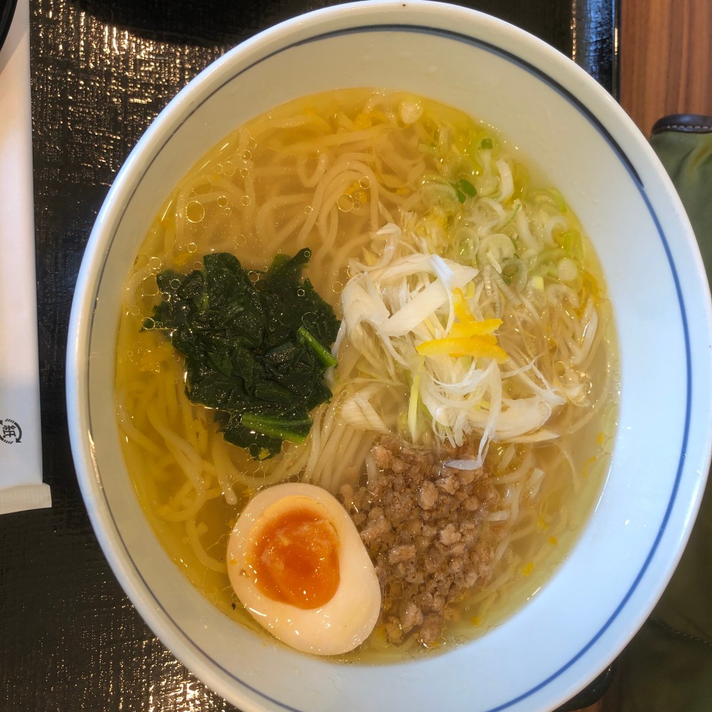 ユーザーが投稿した鶏ゆず塩ラーメンの写真 - 実際訪問したユーザーが直接撮影して投稿した太平その他飲食店直久 オリナス錦糸町店の写真