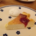 ベイクドチーズケーキ  TEAセット - 実際訪問したユーザーが直接撮影して投稿した梅田イタリアンラブテーブルの写真のメニュー情報