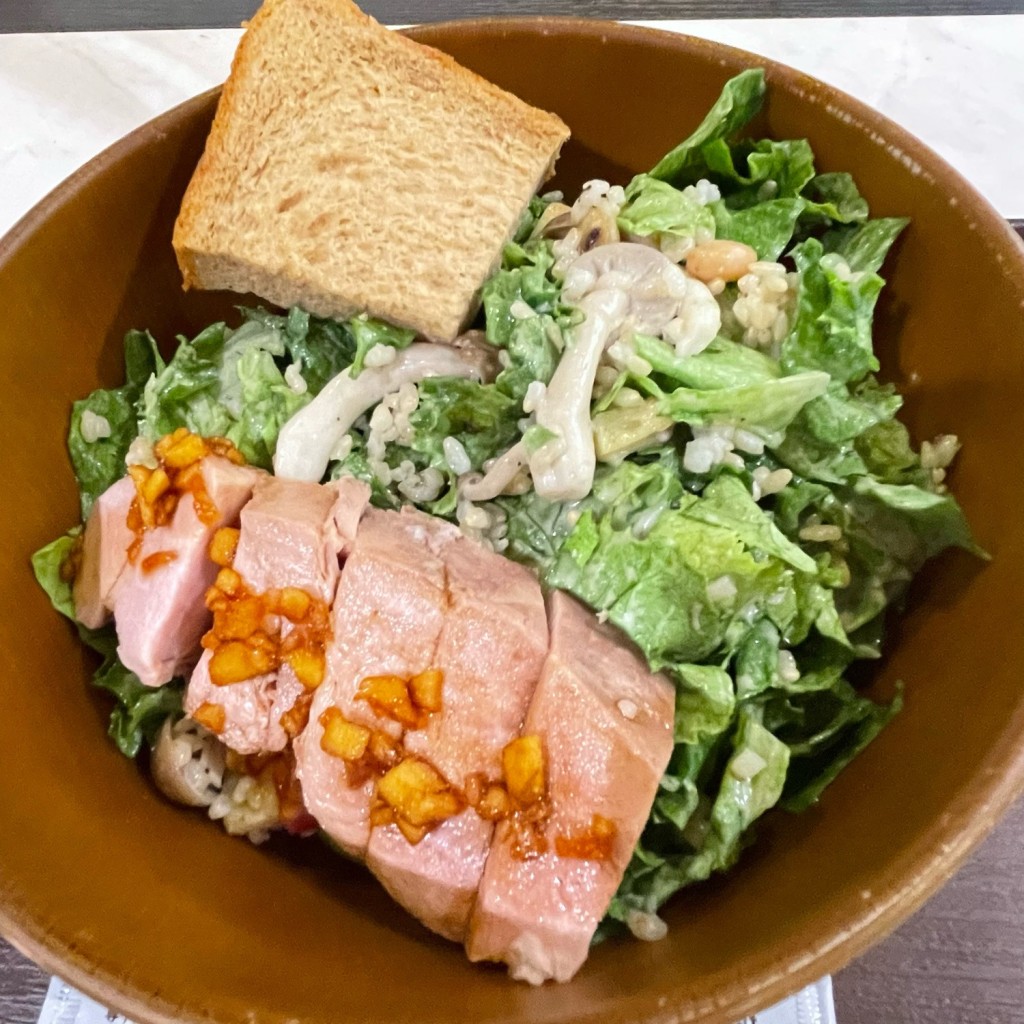 ユーザーが投稿したM] 低温ローストポークのサラダの写真 - 実際訪問したユーザーが直接撮影して投稿した南幸野菜料理ウィズ グリーン 横浜店の写真