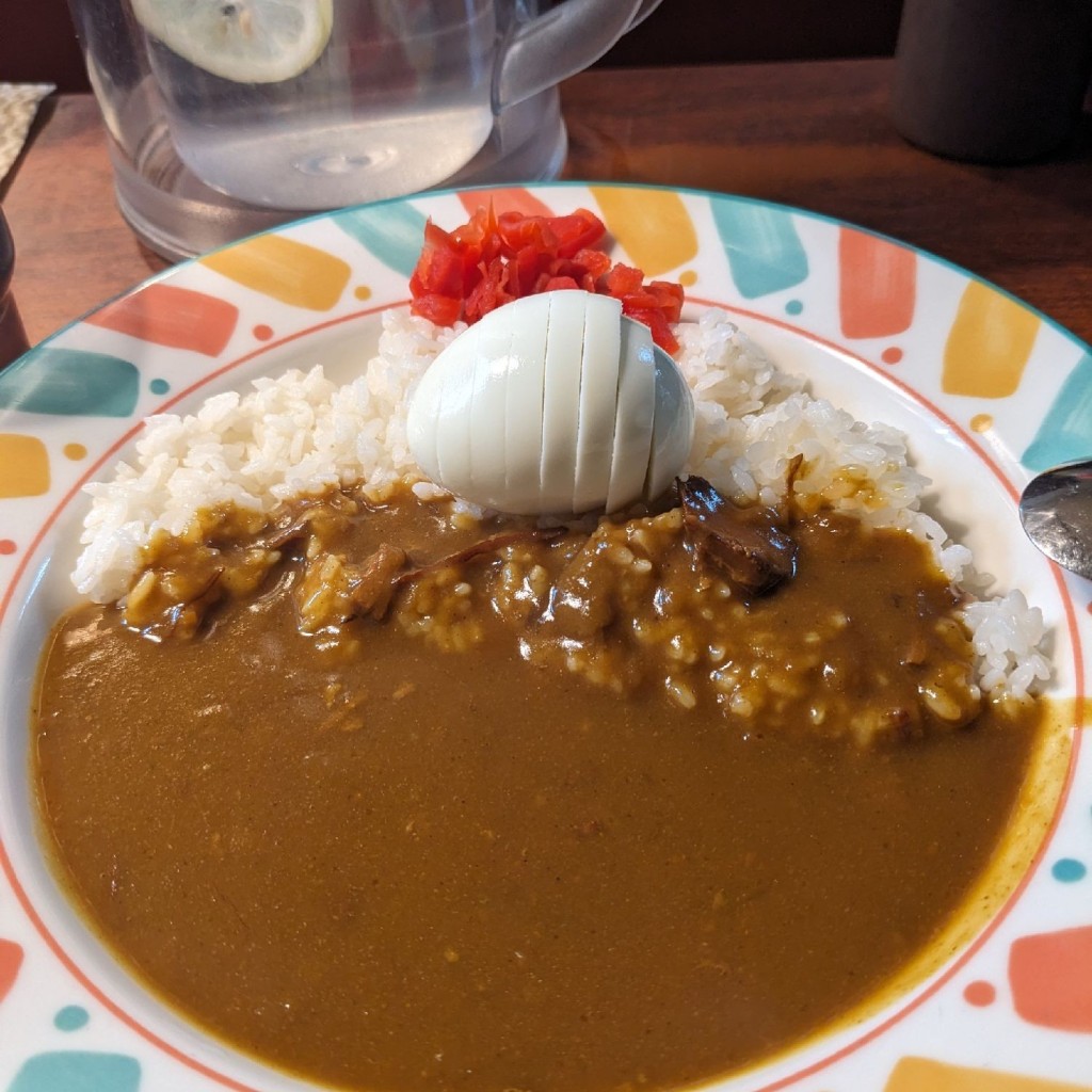 ユーザーが投稿したゆでたまごカレーの写真 - 実際訪問したユーザーが直接撮影して投稿した丸の内カレーふくてい 有楽町本店の写真