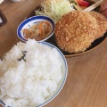 コロッケ定食 - 実際訪問したユーザーが直接撮影して投稿した荒瀬町カフェカフェ・ホーミーの写真のメニュー情報