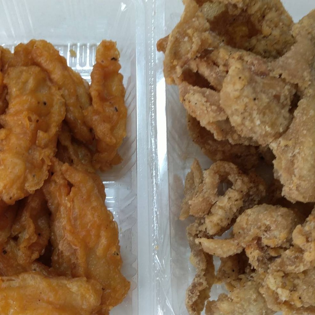 ユーザーが投稿した鶏皮の唐揚げの写真 - 実際訪問したユーザーが直接撮影して投稿した梅島焼鳥梅島銀座惣菜店の写真