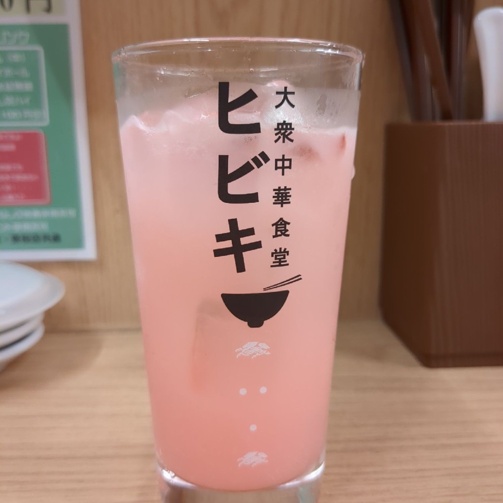 ユーザーが投稿した桜カルピスサワーの写真 - 実際訪問したユーザーが直接撮影して投稿した名駅南ラーメン / つけ麺ラーメン 餃子 響の写真