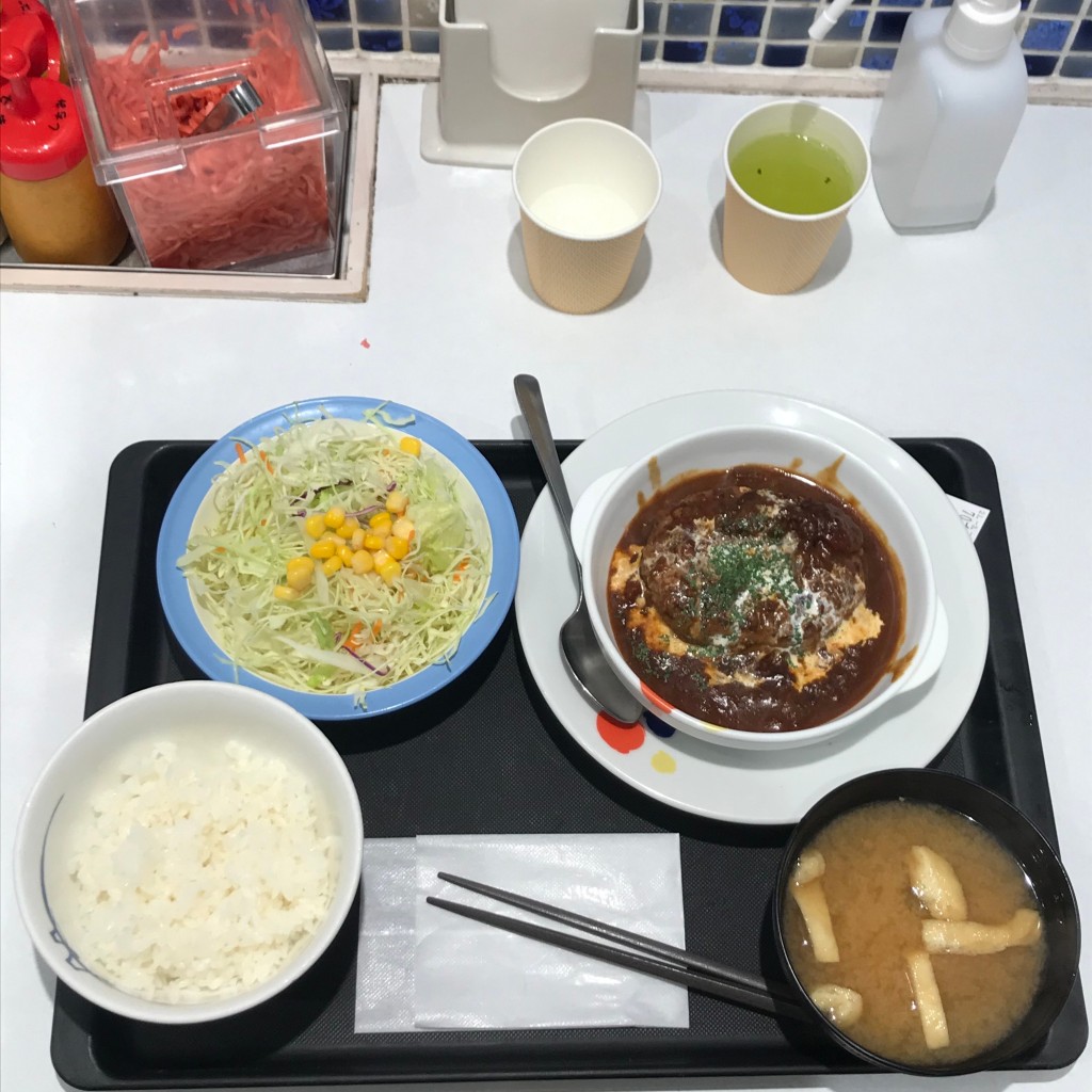 ユーザーが投稿したブラウンHB定食の写真 - 実際訪問したユーザーが直接撮影して投稿した新橋牛丼松屋 新橋3丁目店の写真