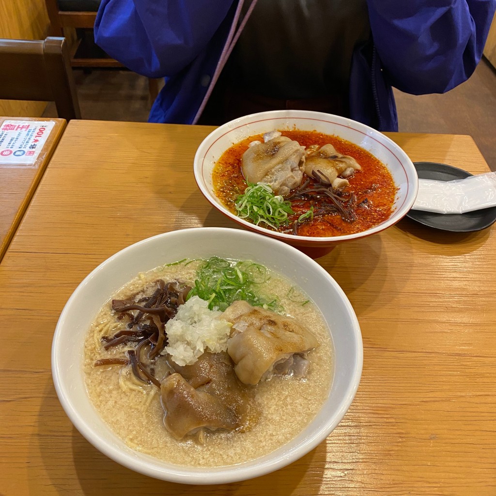 ちゃんこんずさんが投稿した菅原ラーメン専門店のお店背脂豚骨ラーメン めめめ麺/セアブラ トンコツ ラーメン メメメメンの写真