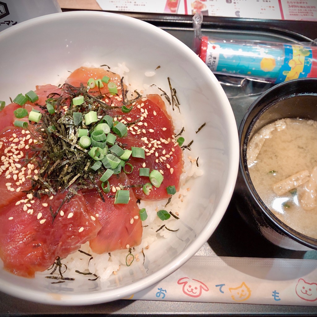 ユーザーが投稿したJまぐろ漬け丼(単品)J飲物の写真 - 実際訪問したユーザーが直接撮影して投稿した南砂ファミリーレストランデニーズ 南砂店の写真