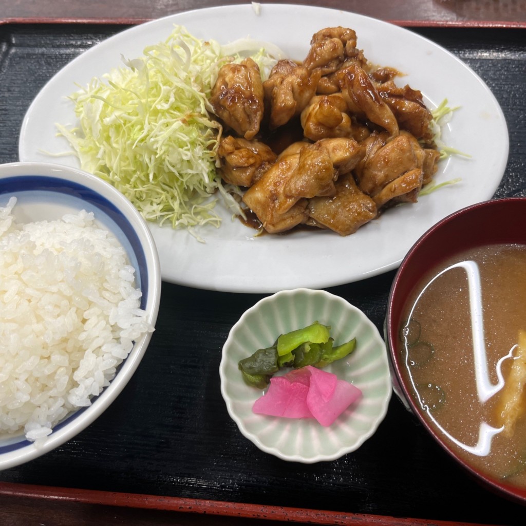 ユーザーが投稿したとり味噌焼き定食の写真 - 実際訪問したユーザーが直接撮影して投稿した六名町定食屋パンダ食堂の写真