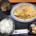 玉子とじ定食(とんかつ) - 実際訪問したユーザーが直接撮影して投稿した下有知とんかつキッチン杉の写真のメニュー情報