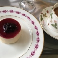 レアチーズケーキセット - 実際訪問したユーザーが直接撮影して投稿した大沼町喫茶店シャルル ド ミルの写真のメニュー情報