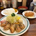 カキバター定食 - 実際訪問したユーザーが直接撮影して投稿した四谷洋食かつれつ四谷たけだの写真のメニュー情報