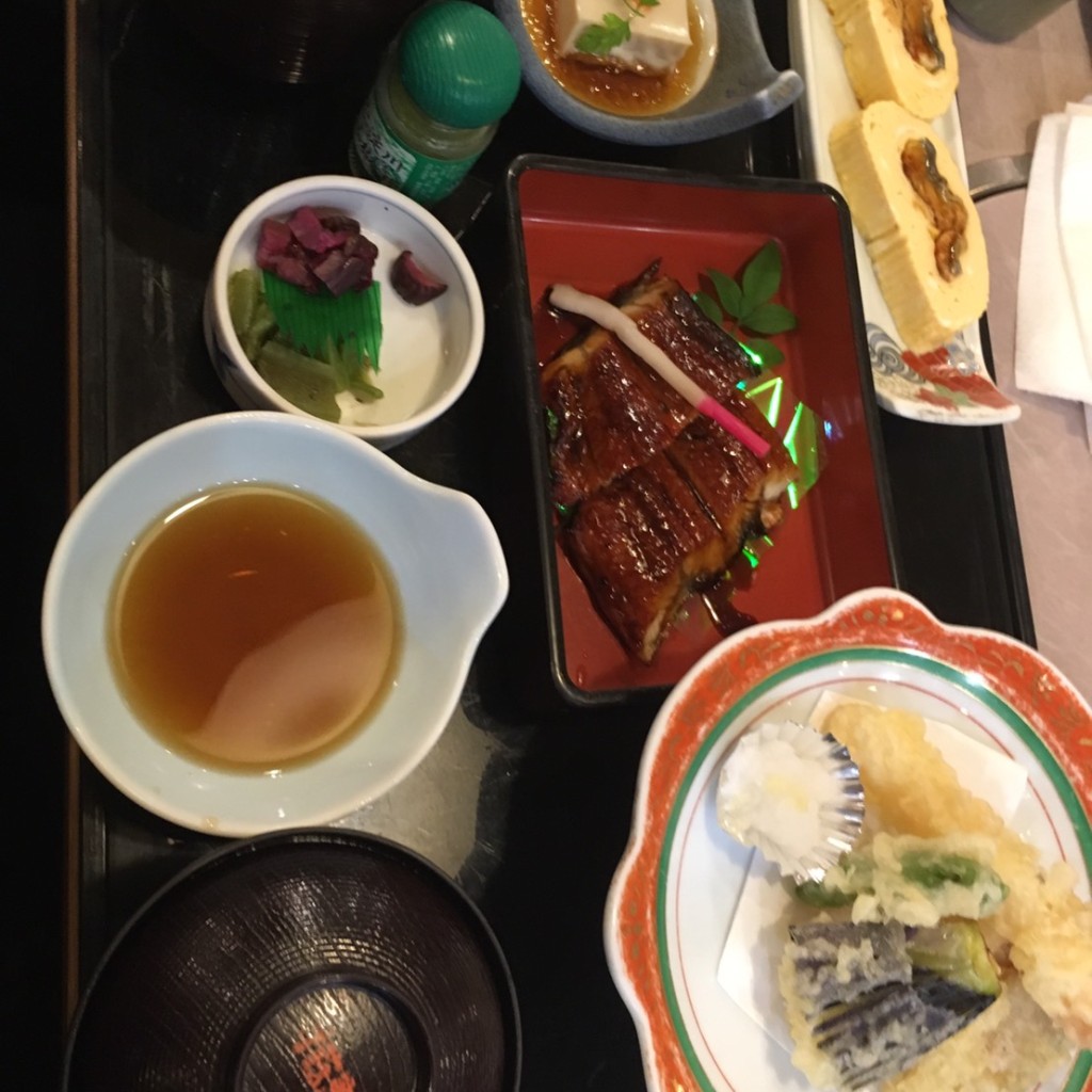 ユーザーが投稿した天婦羅鰻御膳の写真 - 実際訪問したユーザーが直接撮影して投稿した二条大路南魚介 / 海鮮料理花惣奈良本店の写真
