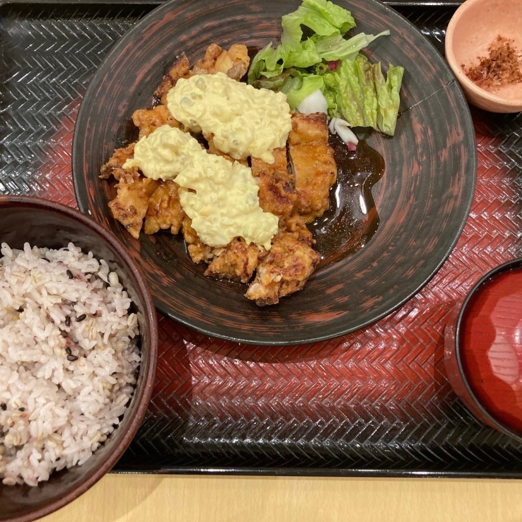 ユーザーが投稿した大戸屋風チキン南蛮定食の写真 - 実際訪問したユーザーが直接撮影して投稿したインターパーク定食屋大戸屋 FKD宇都宮インターパーク店の写真