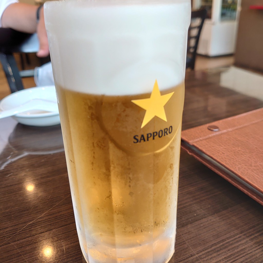 ユーザーが投稿した生中ビールの写真 - 実際訪問したユーザーが直接撮影して投稿した蓮根四川料理和唐 西台店の写真