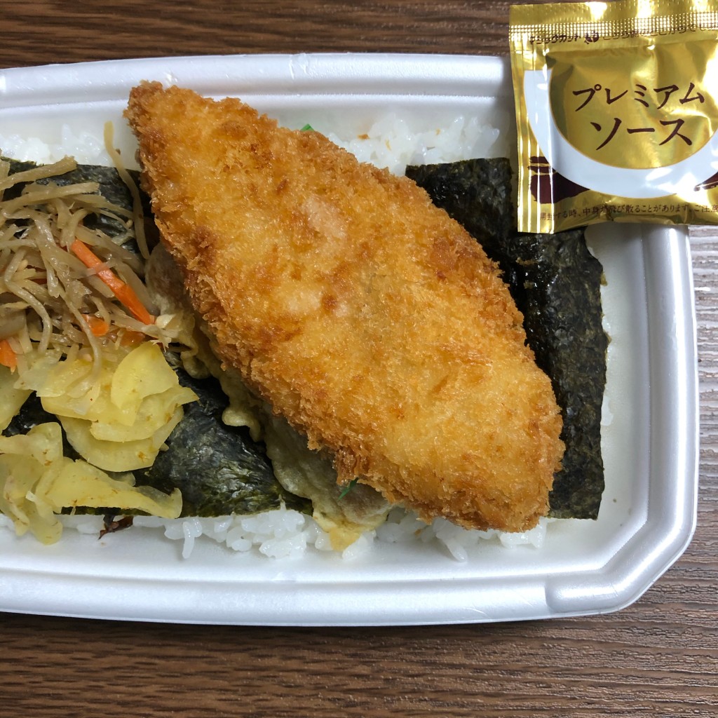 ユーザーが投稿したのり弁当(ソース)の写真 - 実際訪問したユーザーが直接撮影して投稿した美原町お弁当ほっともっと 半田美原店の写真