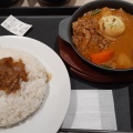 牛肉とごろっと野菜のスープカレー - 実際訪問したユーザーが直接撮影して投稿した京町牛丼松屋 小倉駅前店の写真のメニュー情報