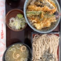 Lunch天丼セット - 実際訪問したユーザーが直接撮影して投稿した栄町和食 / 日本料理北海道生まれ 和食処とんでん 立川栄町店の写真のメニュー情報