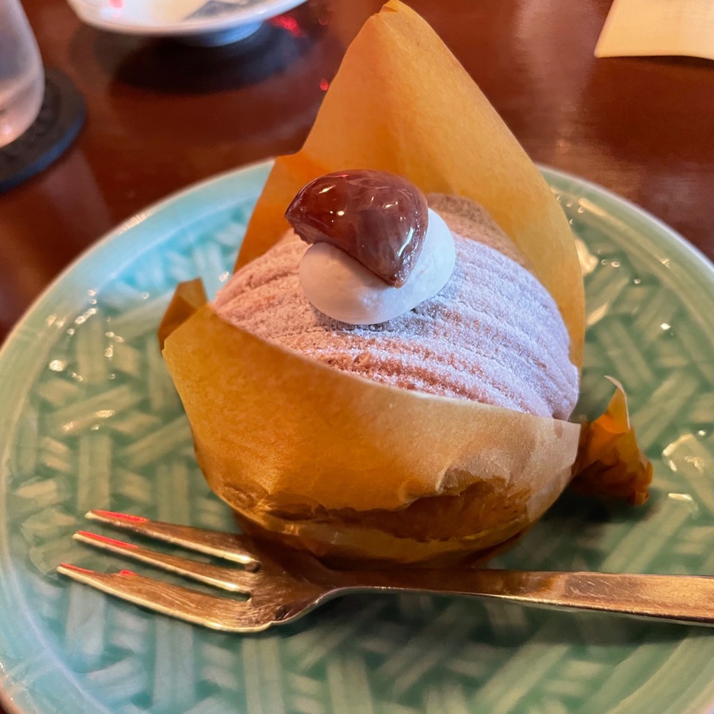 ユーザーが投稿したモンブランセットの写真 - 実際訪問したユーザーが直接撮影して投稿した西新宿コーヒー専門店但馬屋珈琲店 本店の写真